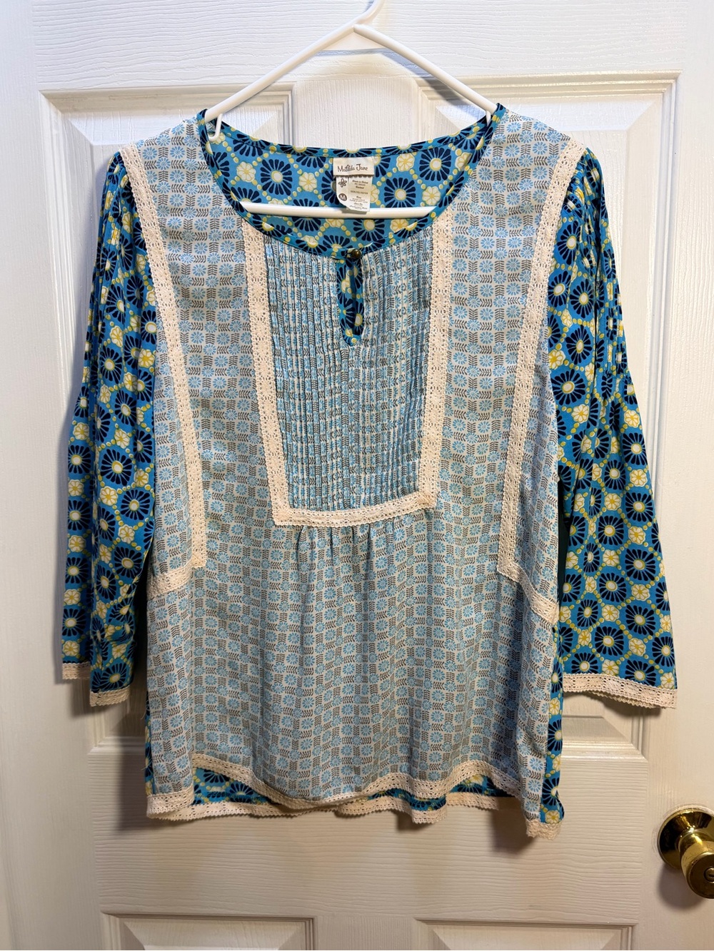 Matilda Jane Blue & Green Mixed-Print Tunic